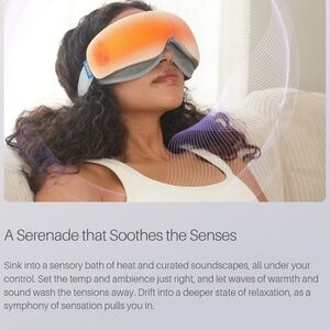 Eyeris Zen Eye Massager Silent Ultrasonic Motor Massage Heat + Soundscapes